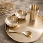 Pure Kansa Thali Set, 5-Piece, 13 Inch